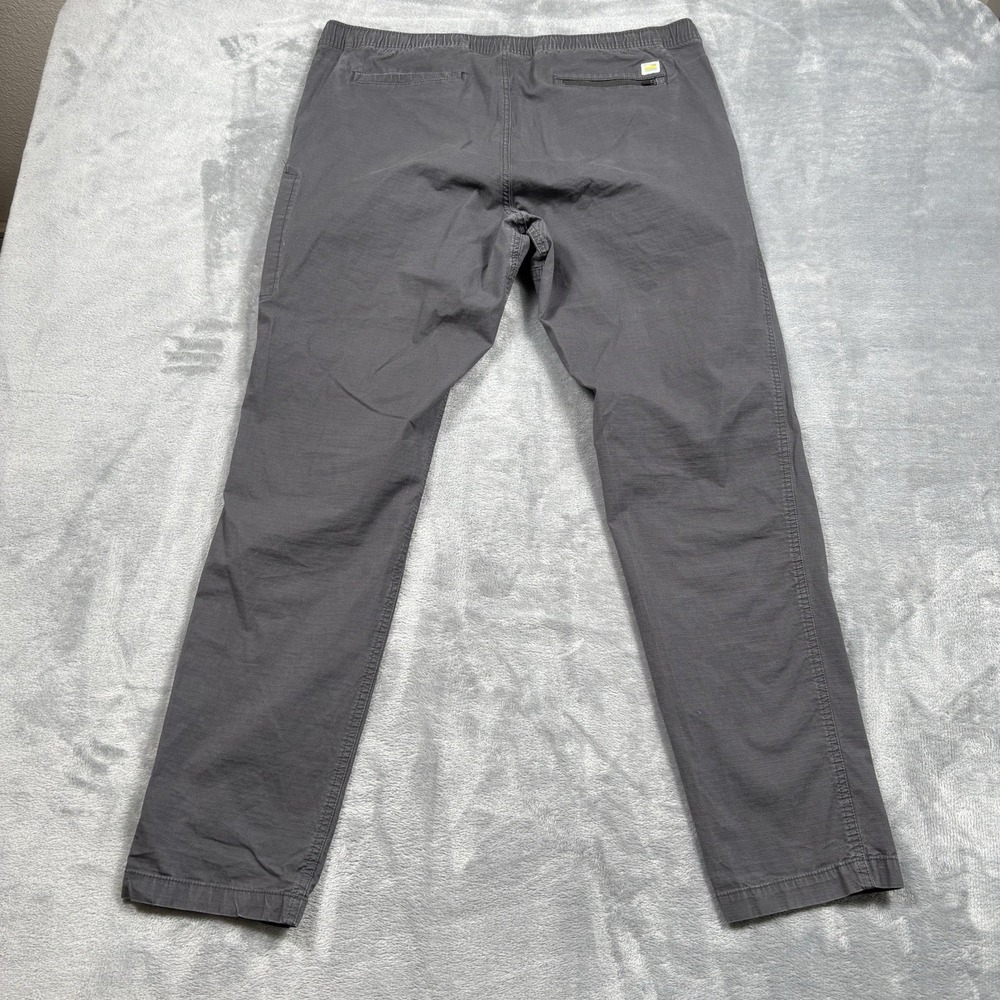 Vuori Pants Men XXL Gray Slim Ripstop Elastic Waist Drawstring Climber V412 - Picture 8 of 8